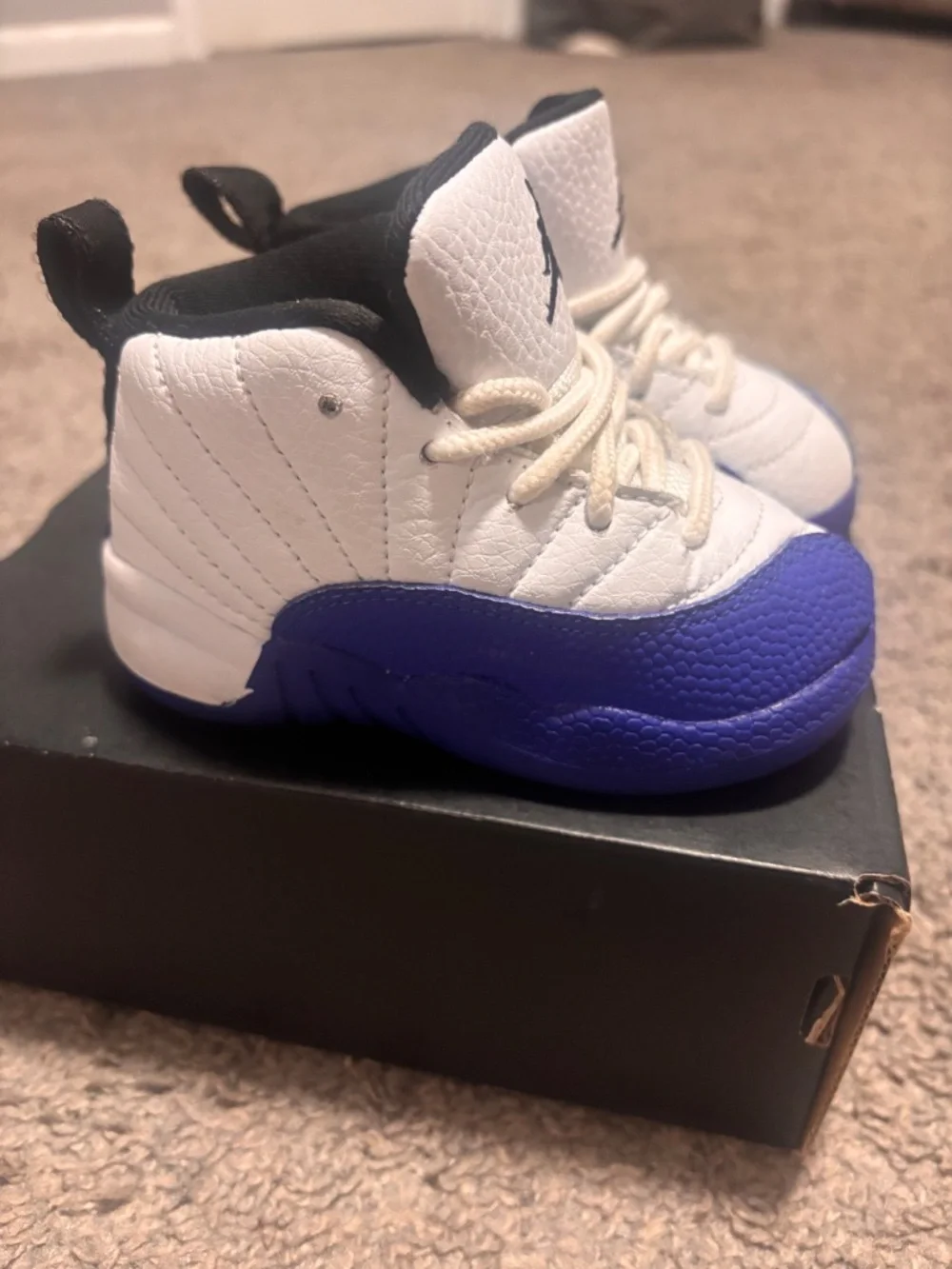 Jordan Retro 12, royal blue and white size 6c